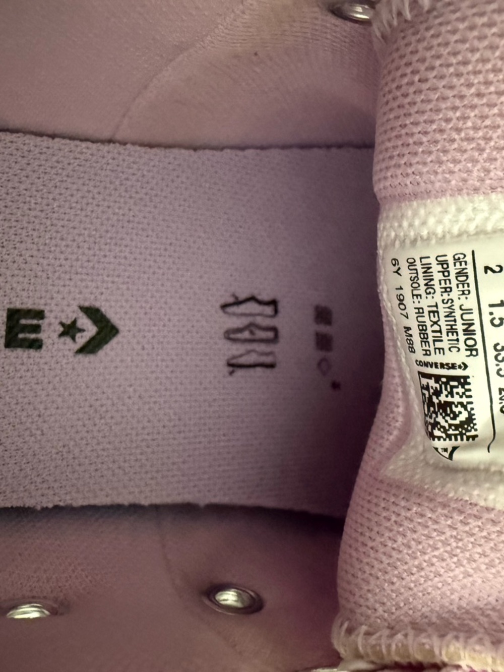 Converse Kids Pink Glitter Low Top Sneakers - Picture 7 of 9